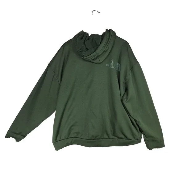 The North Face Hoodie Mens XXL Sweatshirt Pullover Logo Green Winter Cold Fall - Picture 2 of 12